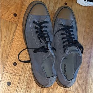 Gray Converse with black laces!